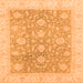 Square Oriental Orange Traditional Rug, abs3779org