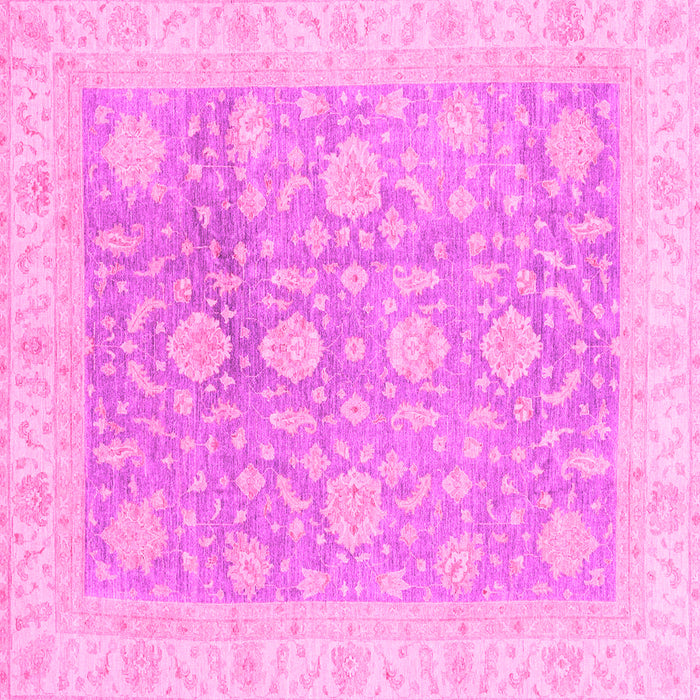 Square Oriental Pink Traditional Rug, abs3779pnk