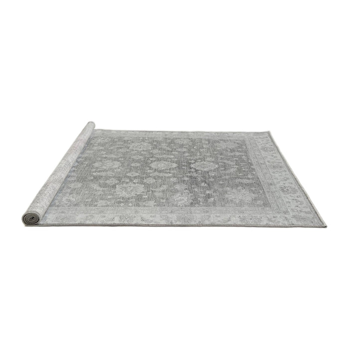 Sideview of Machine Washable Oriental Gray Traditional Rug, wshabs3779gry