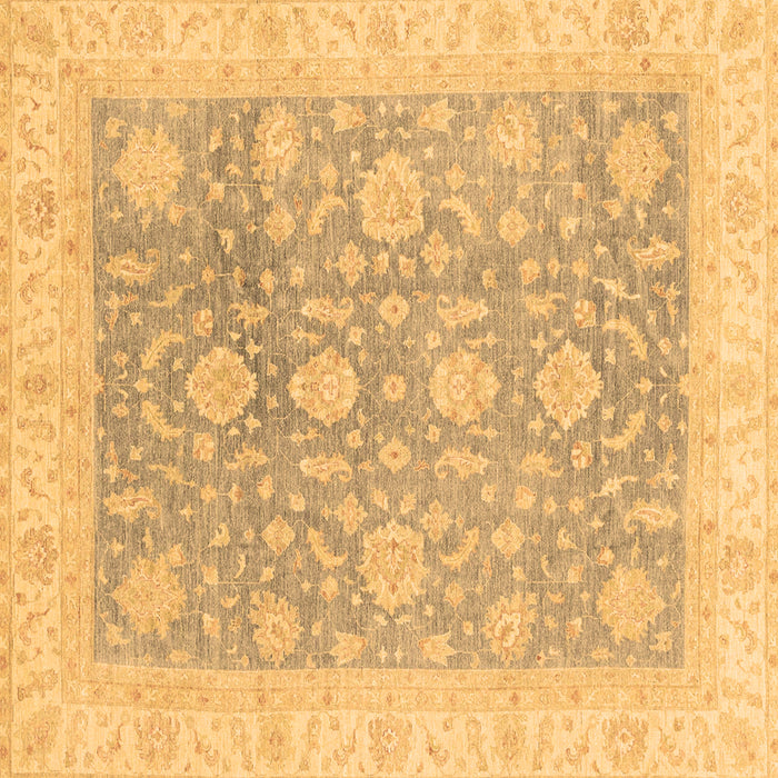 Square Machine Washable Oriental Brown Traditional Rug, wshabs3779brn