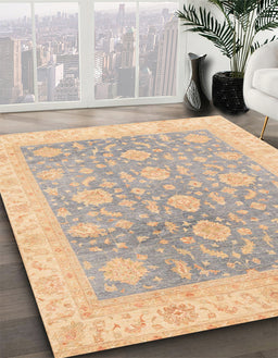 Machine Washable Abstract Camel Brown Rug in a Family Room, wshabs3779