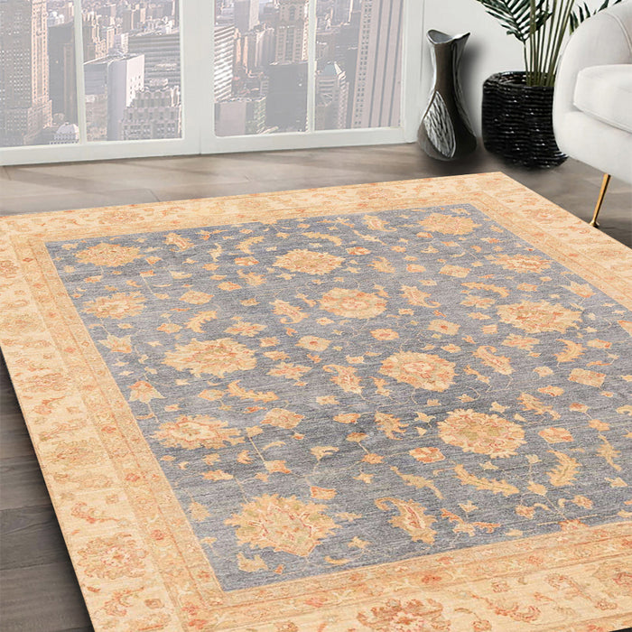 Machine Washable Abstract Camel Brown Rug in a Family Room, wshabs3779
