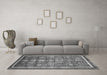 Machine Washable Oriental Gray Modern Rug in a Living Room,, wshabs377gry