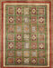 Abstract Saffron Red Oriental Rug, abs377