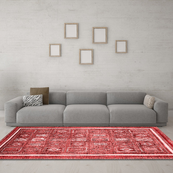 Modern Red Washable Rugs