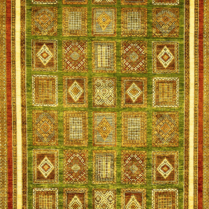 Oriental Yellow Modern Rug, abs377yw