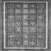 Square Oriental Gray Modern Rug, abs377gry