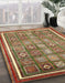 Machine Washable Abstract Saffron Red Rug in a Family Room, wshabs377