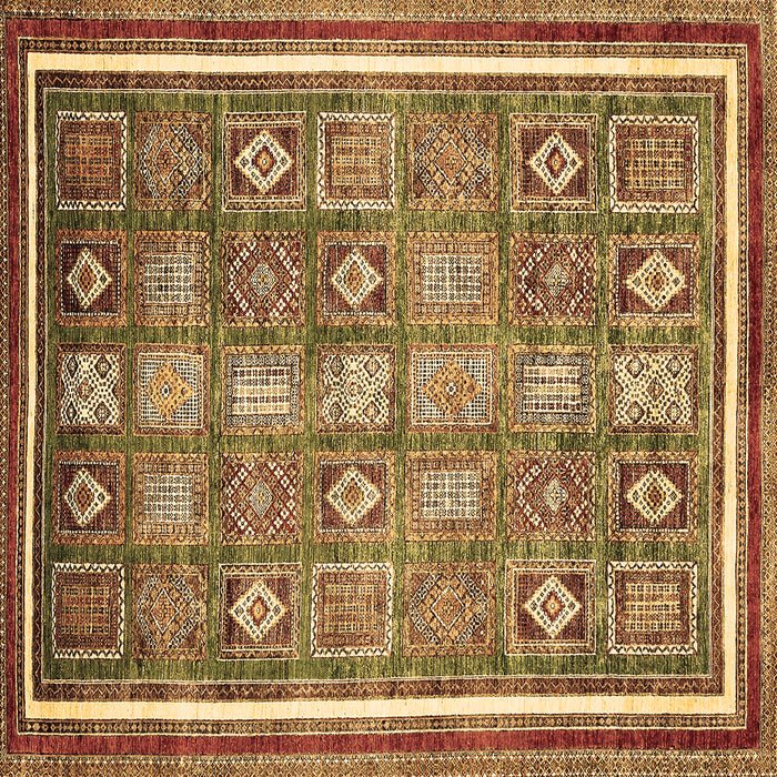 Square Oriental Brown Modern Rug, abs377brn
