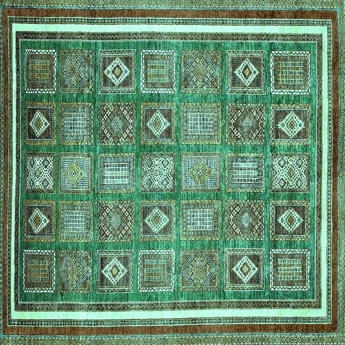 Square Oriental Turquoise Modern Rug, abs377turq