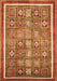 Machine Washable Oriental Orange Modern Area Rugs, wshabs377org