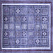 Square Oriental Blue Modern Rug, abs377blu