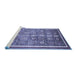 Sideview of Machine Washable Oriental Blue Modern Rug, wshabs377blu