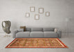 Machine Washable Oriental Orange Modern Area Rugs in a Living Room, wshabs377org