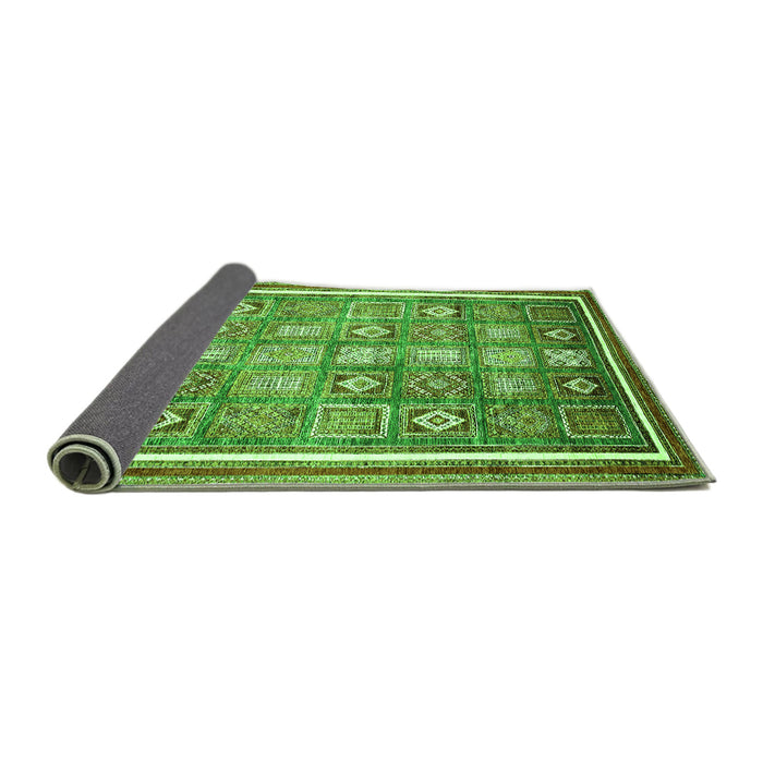 Sideview of Oriental Green Modern Rug, abs377grn