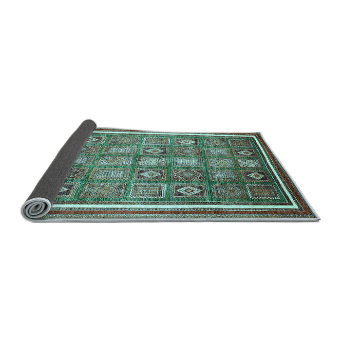 Sideview of Oriental Light Blue Modern Rug, abs377lblu