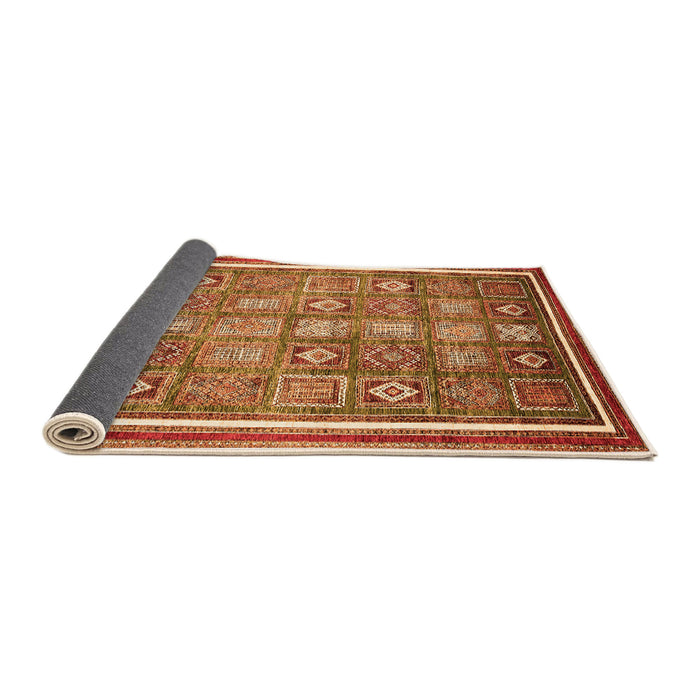 Sideview of Oriental Orange Modern Rug, abs377org