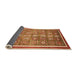 Sideview of Oriental Orange Modern Rug, abs377org