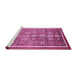 Sideview of Machine Washable Oriental Pink Modern Rug, wshabs377pnk