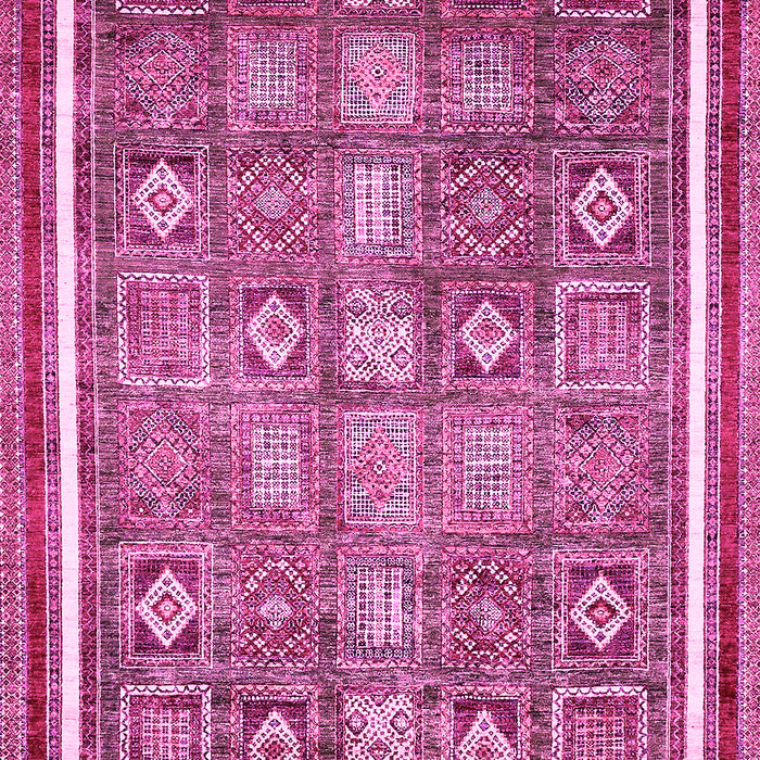 Machine Washable Oriental Pink Modern Rug, wshabs377pnk