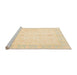 Sideview of Machine Washable Abstract Khaki Gold Rug, wshabs3780