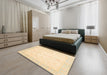 Machine Washable Abstract Khaki Gold Rug in a Bedroom, wshabs3780