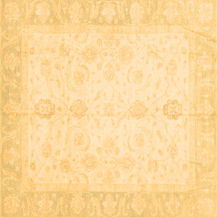 Square Oriental Brown Traditional Rug, abs3780brn