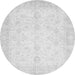 Round Oriental Gray Traditional Rug, abs3780gry