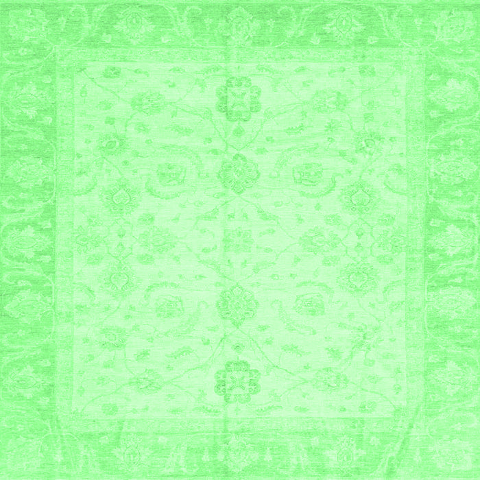Square Oriental Emerald Green Traditional Rug, abs3780emgrn