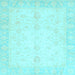 Square Oriental Light Blue Traditional Rug, abs3780lblu