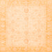 Square Oriental Orange Traditional Rug, abs3780org