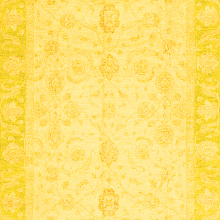 Machine Washable Oriental Yellow Traditional Rug, wshabs3780yw
