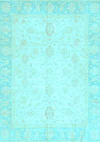 Oriental Light Blue Traditional Rug, abs3780lblu