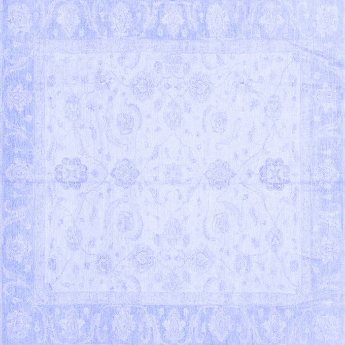 Square Oriental Blue Traditional Rug, abs3780blu