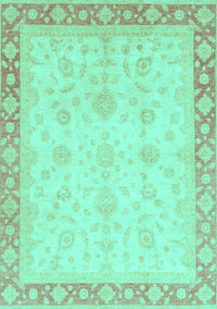 Abstract Turquoise Modern Rug, abs3781turq