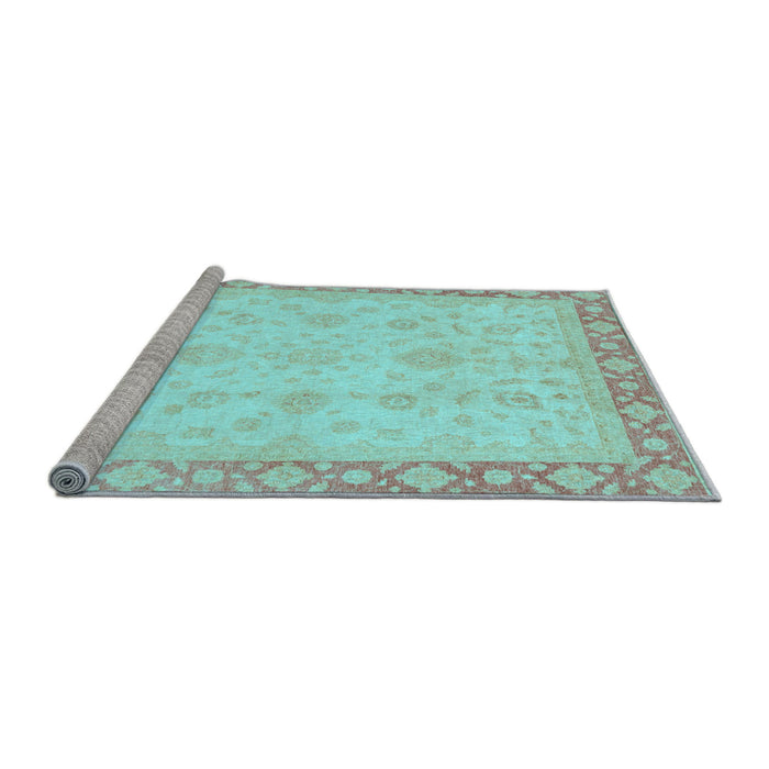Sideview of Machine Washable Abstract Light Blue Modern Rug, wshabs3781lblu
