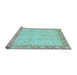 Sideview of Machine Washable Abstract Light Blue Modern Rug, wshabs3781lblu