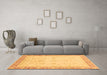 Machine Washable Abstract Brown Modern Rug in a Living Room,, wshabs3781brn