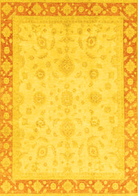 Abstract Yellow Modern Rug, abs3781yw