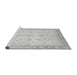 Sideview of Machine Washable Abstract Gray Modern Rug, wshabs3781gry