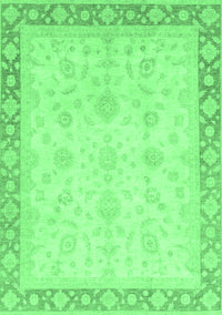 Abstract Emerald Green Modern Rug, abs3781emgrn