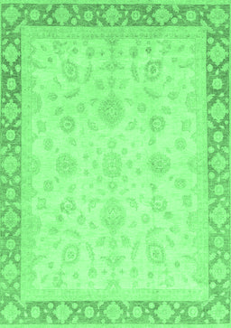 Abstract Emerald Green Modern Rug, abs3781emgrn