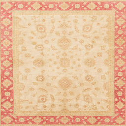 Square Abstract Brown Gold Modern Rug, abs3781