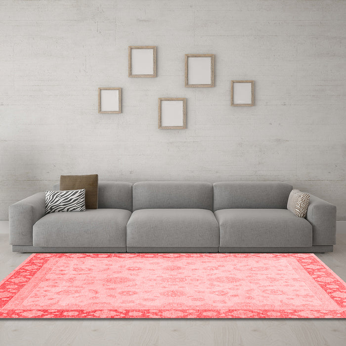 Modern Red Washable Rugs