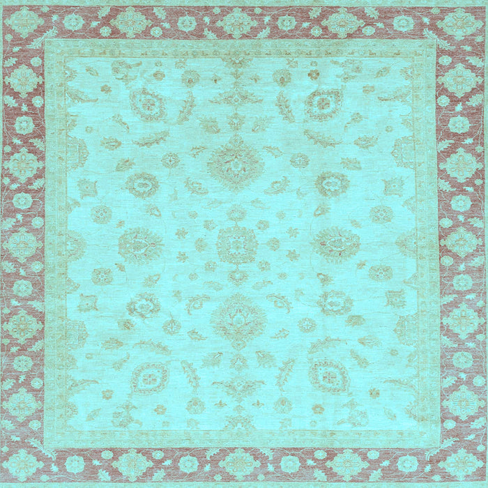 Square Machine Washable Abstract Light Blue Modern Rug, wshabs3781lblu