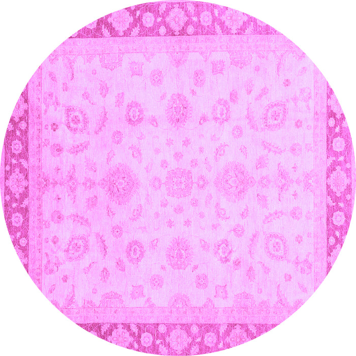 Round Abstract Purple Modern Rug, abs3781pur