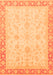 Machine Washable Abstract Orange Modern Area Rugs, wshabs3781org