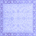 Square Machine Washable Abstract Blue Modern Rug, wshabs3781blu