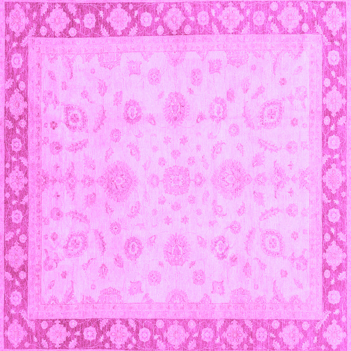 Square Machine Washable Abstract Purple Modern Area Rugs, wshabs3781pur