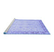 Sideview of Machine Washable Abstract Blue Modern Rug, wshabs3781blu